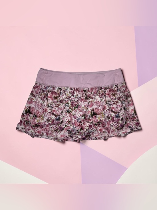lululemon athletica Pants - Lululemon Play Off The Pleats Skirt Skort Blossom Spritz Pink Chalk Floral-SZ 8